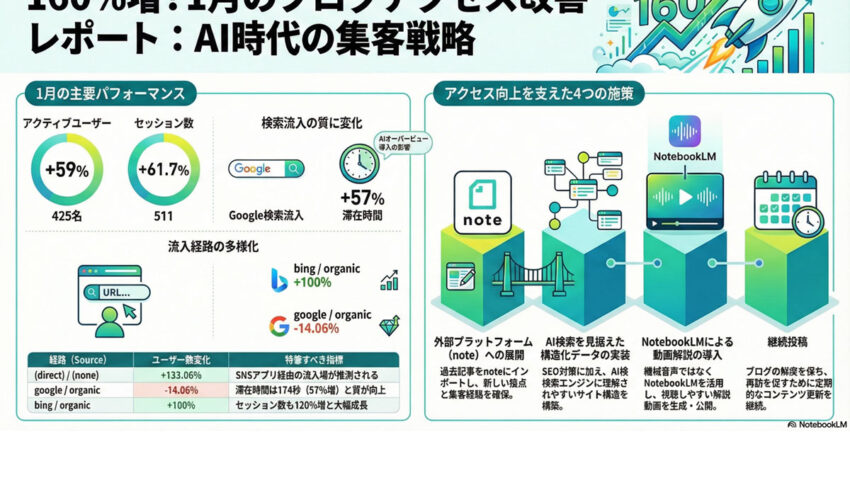 さぁ、1月の数字です。どうなったかな？